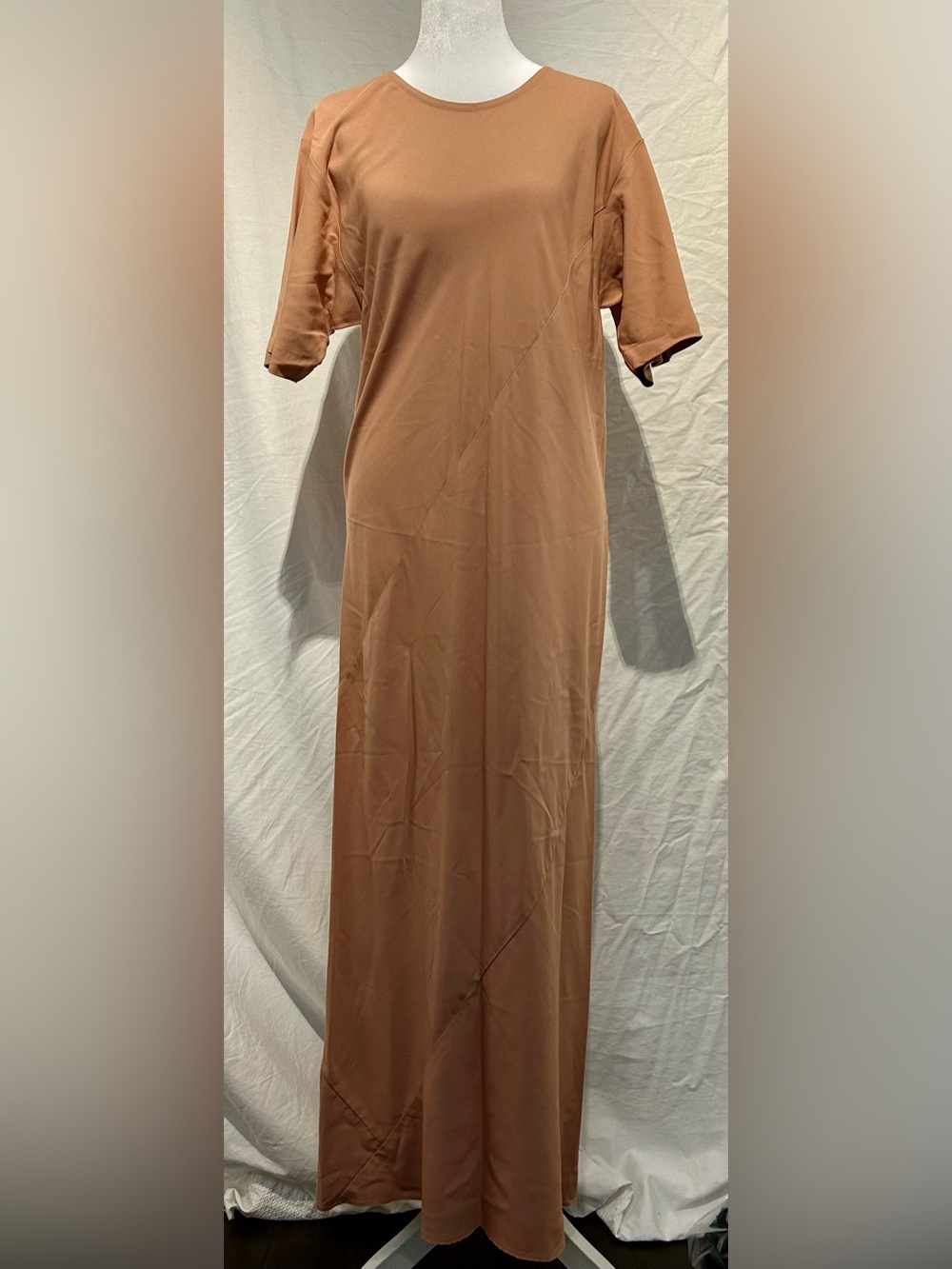 Complexgeometries | Peach Asymmetrical Seam Maxi Dress
